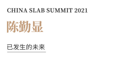 PP电子 PP电子平台2021中国岩板峰会 陈勤显：岩板 — 已发生的未来(图1)